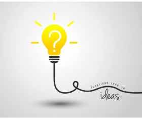 light bulb with ideas vector template 12