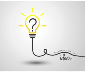 light bulb with ideas vector template 13