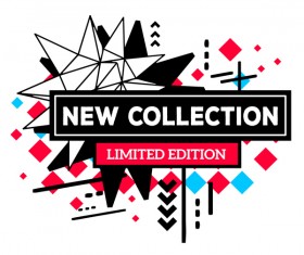 lineart logos with splashes background vector 02