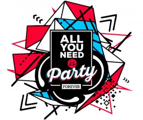 lineart logos with splashes background vector 06