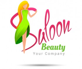 saloon beauty logo design vector