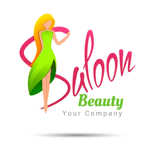 saloon beauty logo design vector