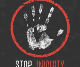 stop iniquity sign vector