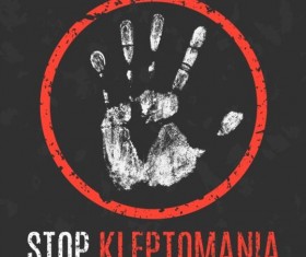 stop kleptomania sign vector