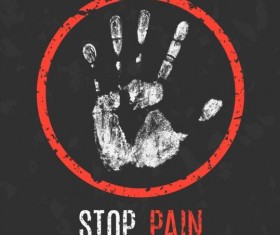 stop pain sign vector
