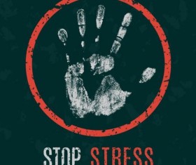 stop stress sign vector