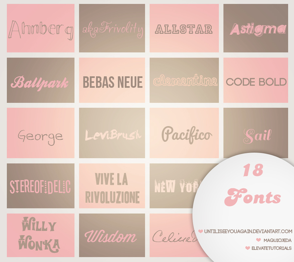 18 Kind Modern Fonts Pack