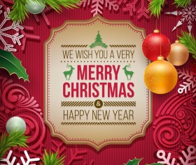 2017 Christmas ornate frame design vector 01