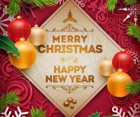 2017 Christmas ornate frame design vector 02