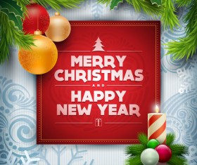 2017 Christmas ornate frame design vector 03