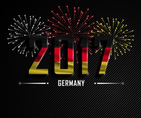 2017 New Year Germany vector background