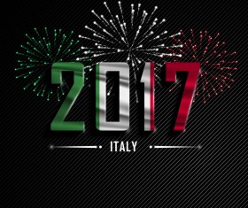 2017 New Year Italy vector background