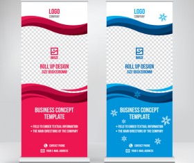 2017 banner roll up flyer stand template vector 01