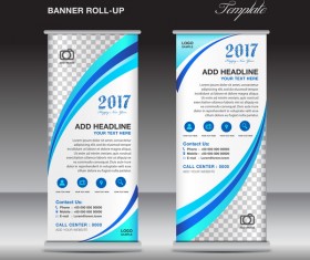 2017 banner roll up flyer stand template vector 02