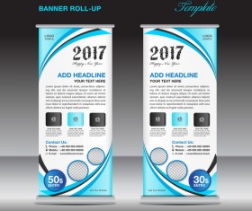 2017 banner roll up flyer stand template vector 03