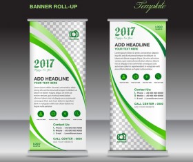 2017 banner roll up flyer stand template vector 05
