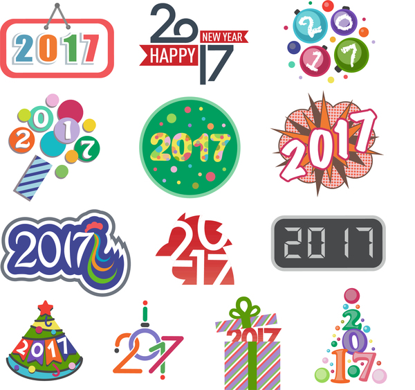 2017 logos design vector set
