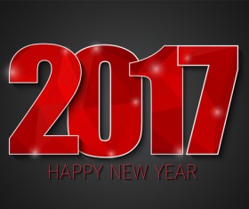 2017 new year background with text design vector 02