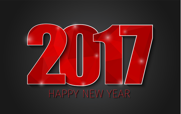 2017 new year background with text design vector 02 free ...