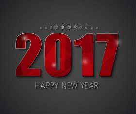 2017 new year background with text design vector 04