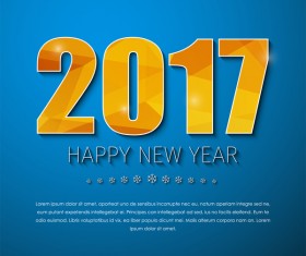 2017 new year background with text design vector 05