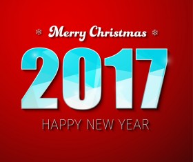 2017 new year background with text design vector 06
