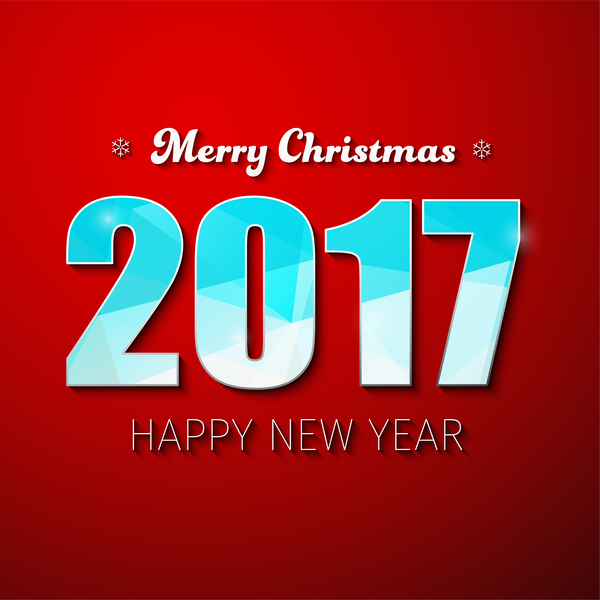 2017 new year background with text design vector 06