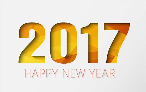 2017 new year background with text design vector 07