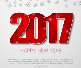 2017 new year background with text design vector 09