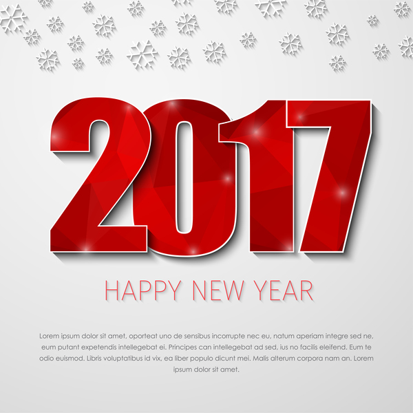 2017 new year background with text design vector 09