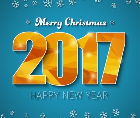 2017 new year background with text design vector 10