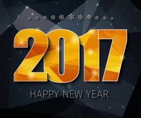 2017 new year background with text design vector 12