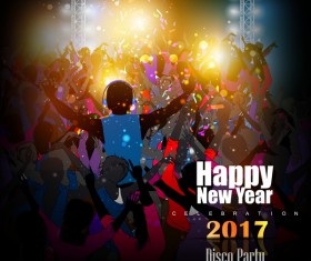2017 new year night party poster template vectors 11