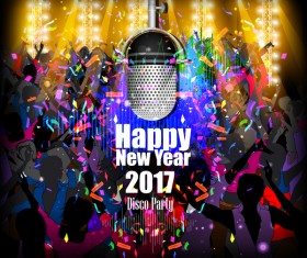 2017 new year night party poster template vectors 19
