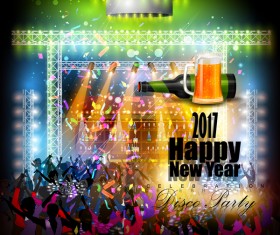 2017 new year night party poster template vectors 21