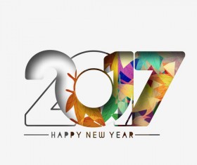 2017 new year creative background set vector 02