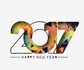2017 new year creative background set vector 03