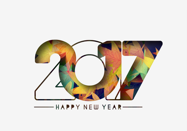 2017 new year creative background set vector 03