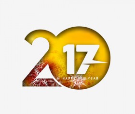 2017 new year creative background set vector 06