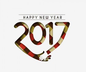 2017 new year creative background set vector 08