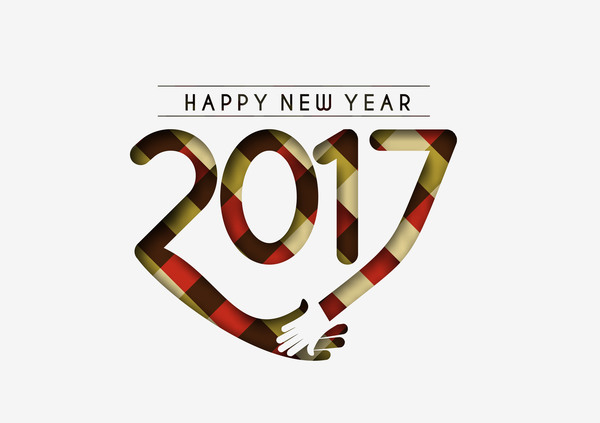 2017 new year creative background set vector 08