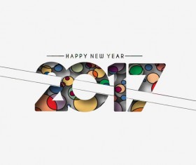 2017 new year creative background set vector 11