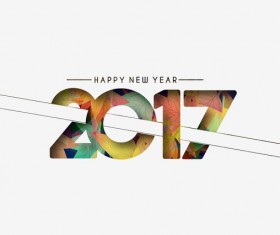 2017 new year creative background set vector 12