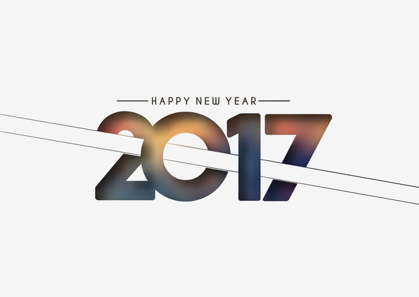 2017 new year creative background set vector 13