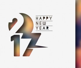 2017 new year creative background set vector 14