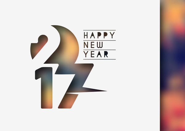 2017 new year creative background set vector 14