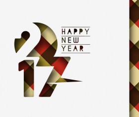 2017 new year creative background set vector 15