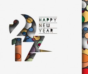 2017 new year creative background set vector 16