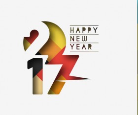 2017 new year creative background set vector 17