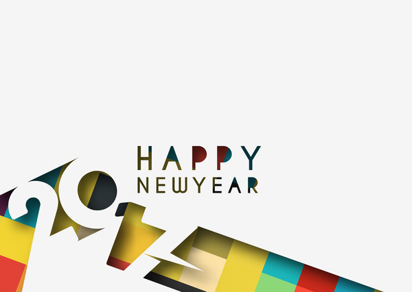 2017 new year creative background set vector 18